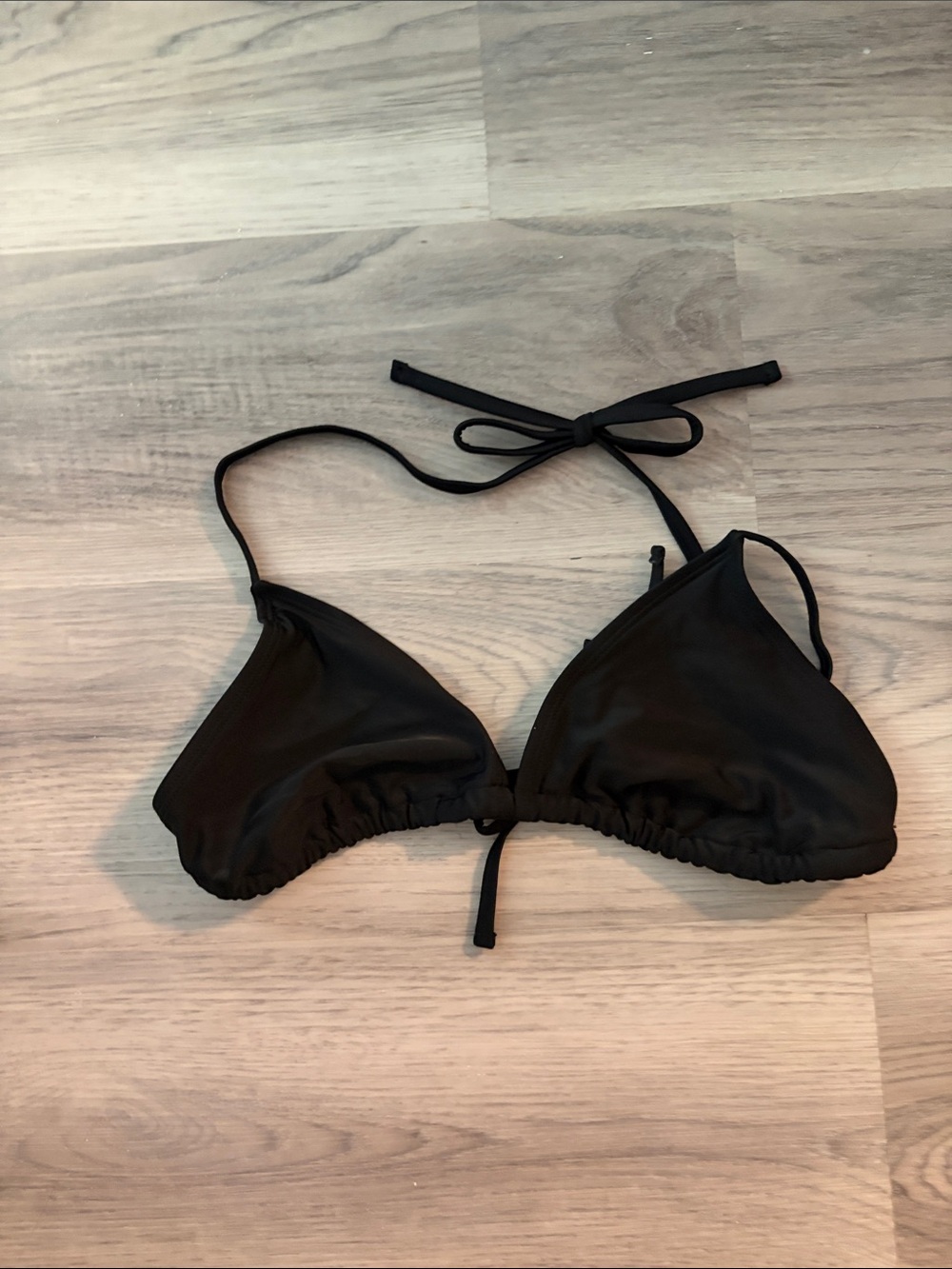 Classic Black Triangle Bikini Top
